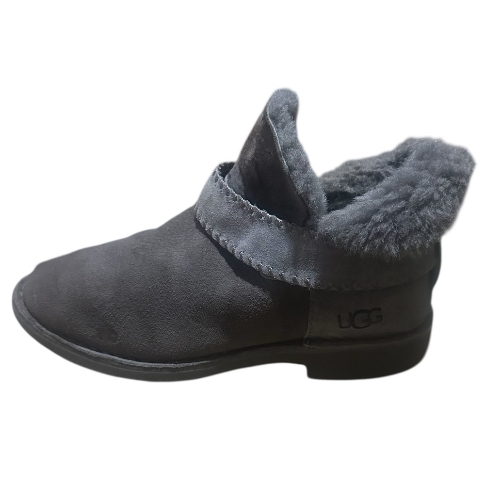 UGG Women's Gray Suede Ankle Boots - Picture 3 of 9
